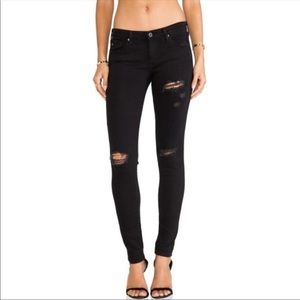 AG the legging angle super skinny ankle black Sz 29R